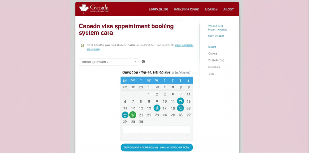 Capture d'écran du rendez-vous au Canada - Paris
